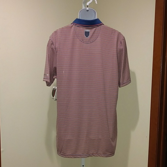 FALDO CLARET & GREEN GOLF POLO SHIRT - Picture 2 of 8